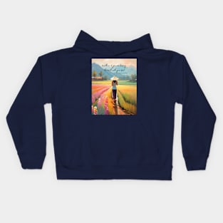 Woman in Field Kids Hoodie